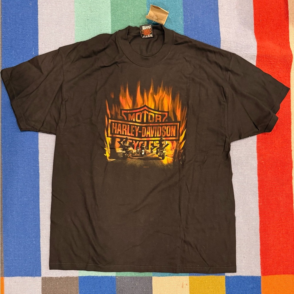 NWT Vintage Harley-Davidson Black Graphic T-Shirt, XL